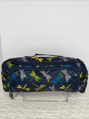 lug Navy Dragonfly Toiletry Pouch with Yellow & Green Accents
